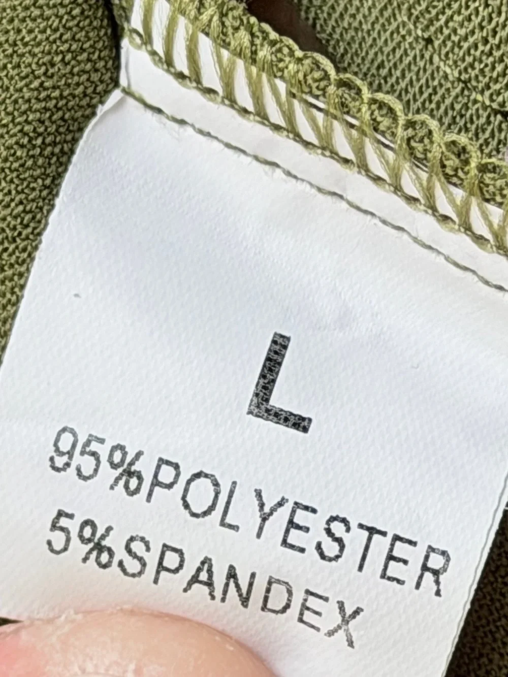 Lace Trim V-Neck Tank in Olive Green